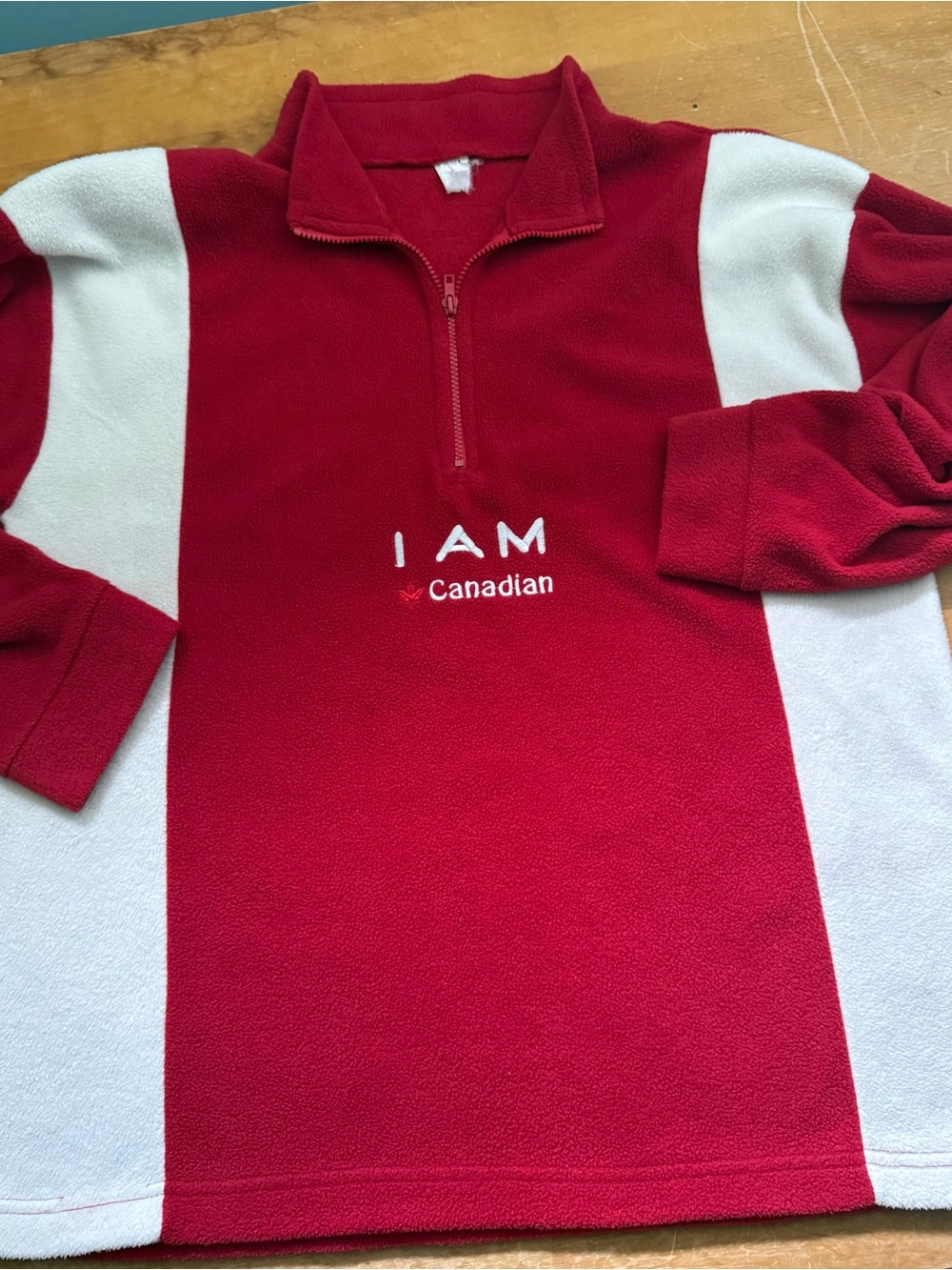 Vintage Molson Canadian I AM Canadian Beer Quarter Zip Fleece
